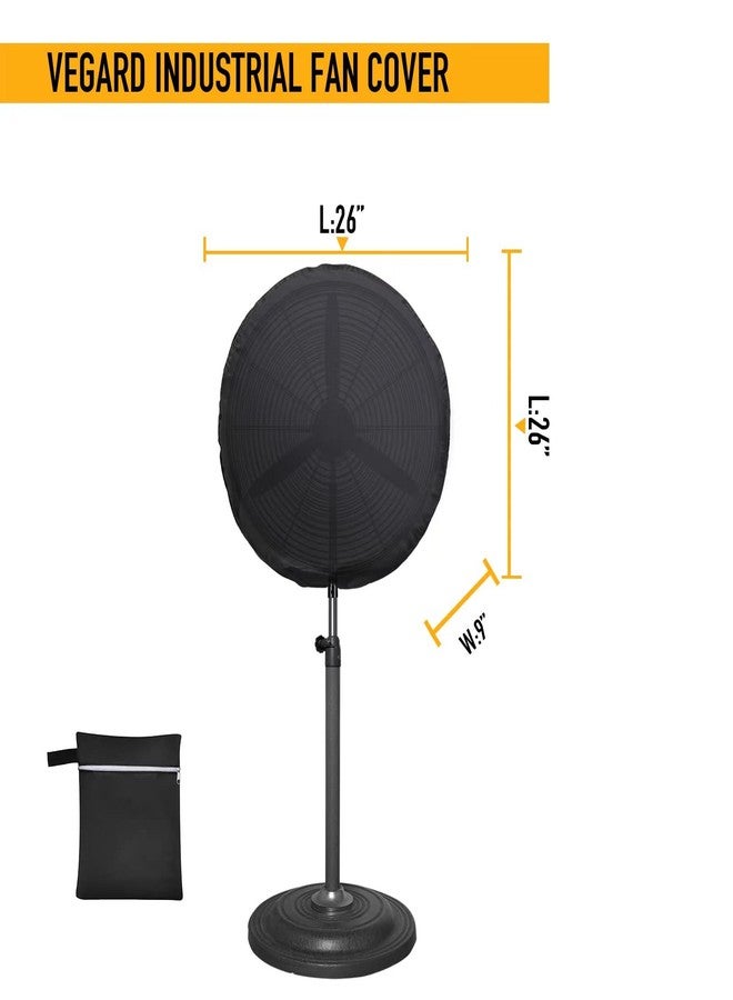 VEGARD Industrial Fan Cover - Heavy Duty Waterproof&Dustproof for 24" Wall Mount, Pedestal & Outdoor Fans - Image 2